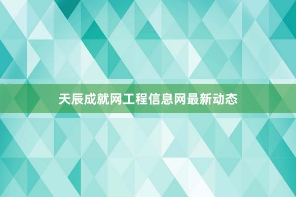 天辰成就网工程信息网最新动态
