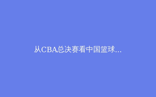 从CBA总决赛看中国篮球的转型阵痛与未来之路 - 3